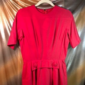 VINTAGE 1950’s red dress with button detail. 40” chest. 26” waist.‎ 200 ACE